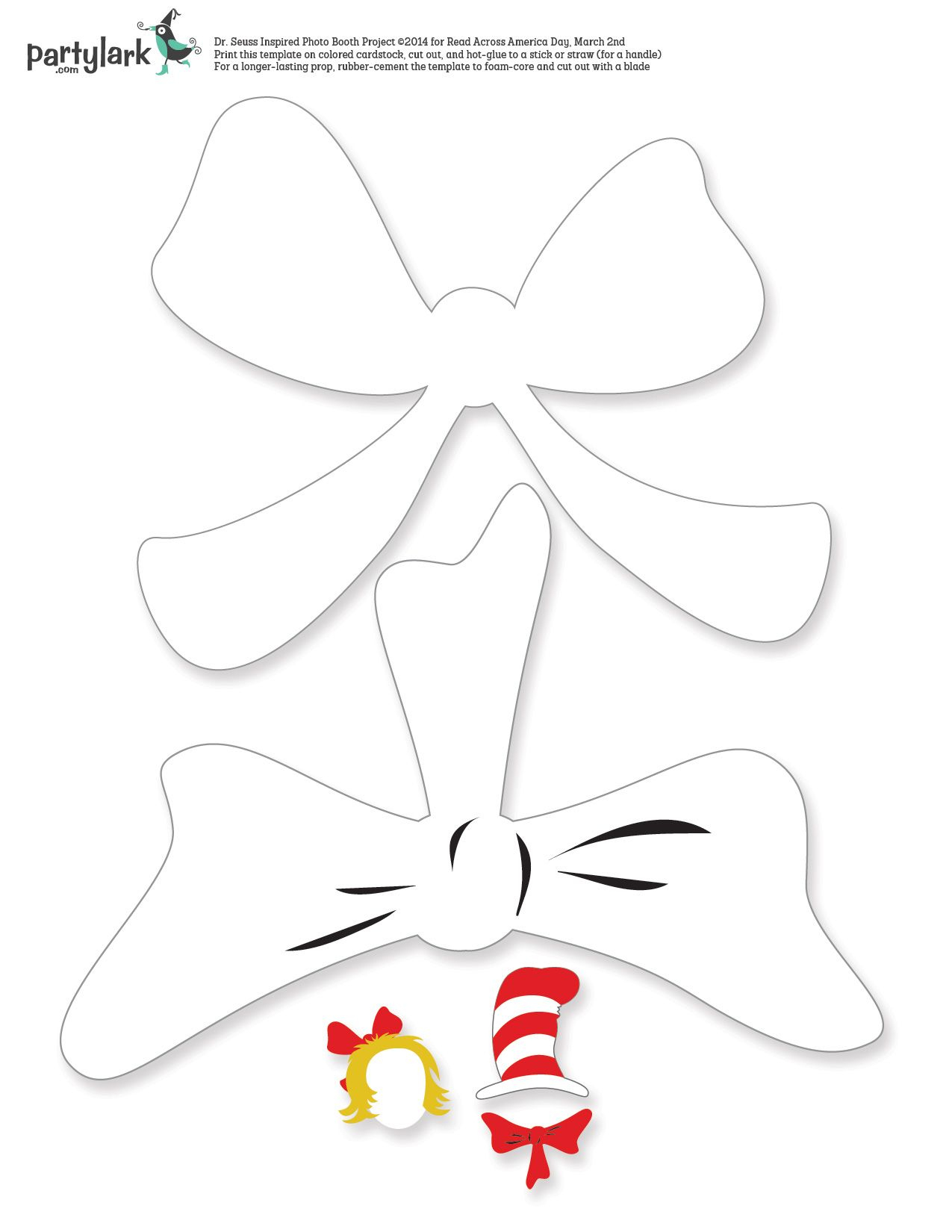 7 Seuss Ideas | Seuss, Seuss Party, Dr Seuss Day regarding Cat In The Hat Bow Printable
