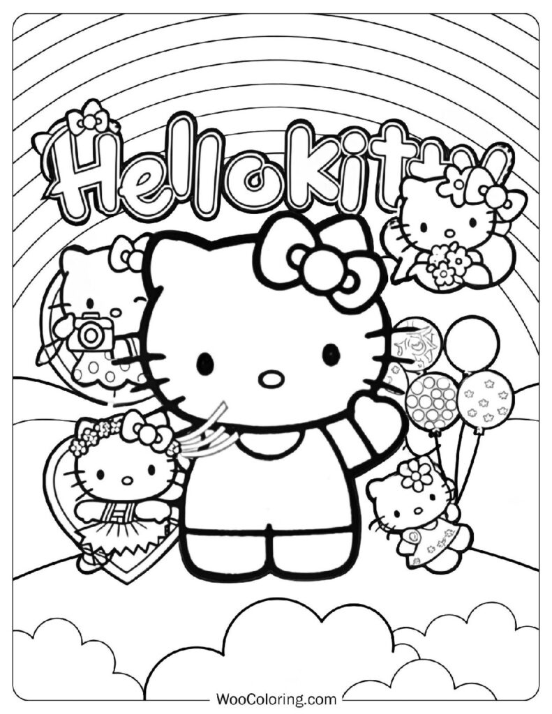 76 Hello Kitty Coloring Pages (Free Pdf To Print) | Woo Coloring with Free Printables Hello Kitty