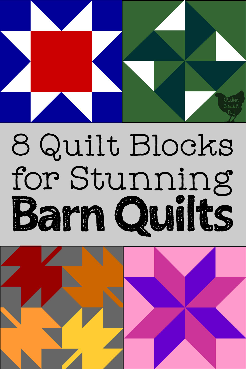 8 Beautiful Quilt Blocks For Barn Quilts [Free Printable) intended for Free Printable Barn Quilt Templates
