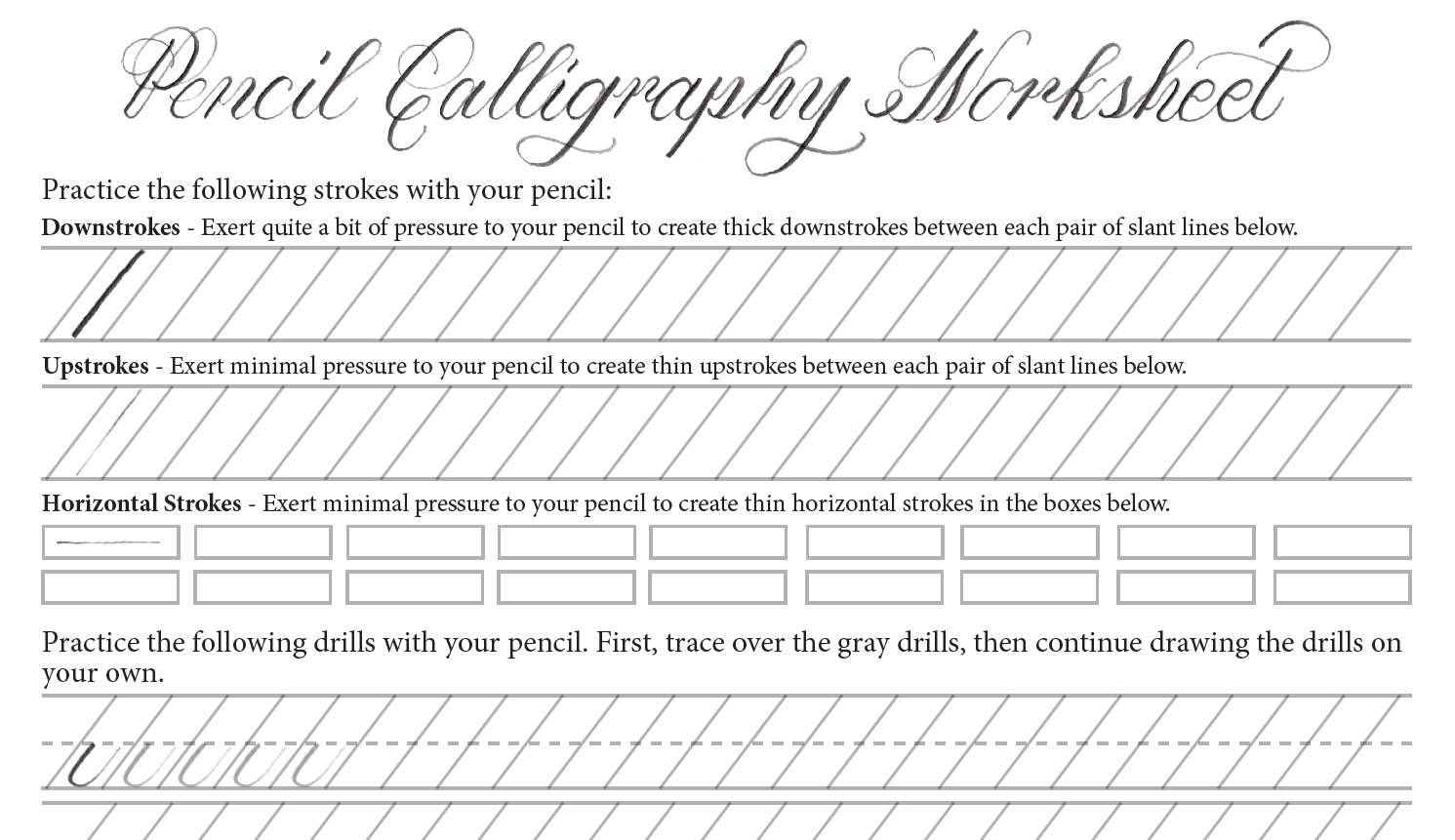 9 Free Calligraphy Practice Sheets with Free Calligraphy Practice Sheets Printable