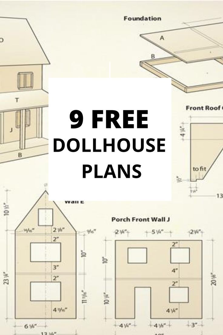 9 Free Dollhouse Plans throughout Free Printable Dollhouse Templates