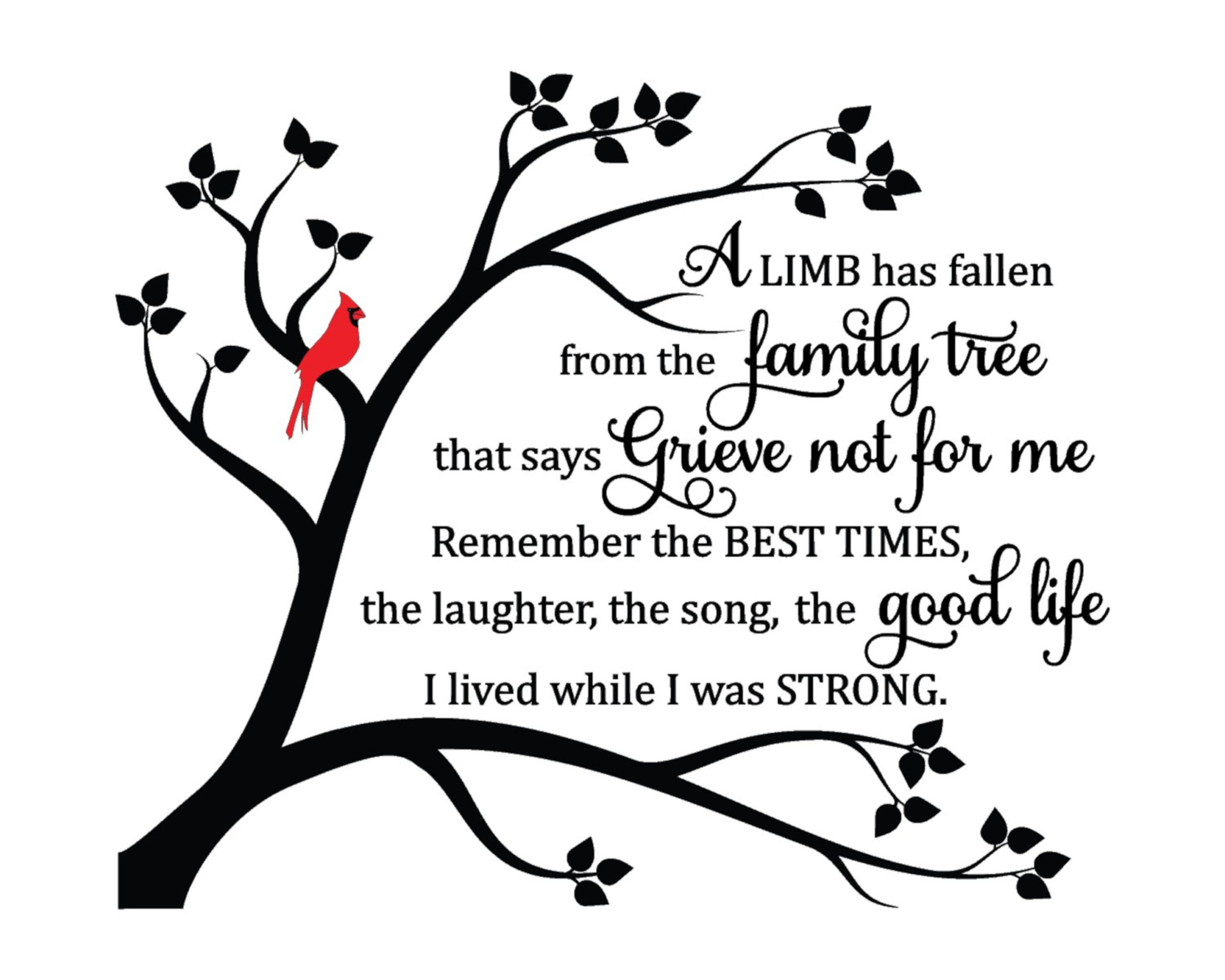 A Limb Has Fallen From The Family Tree, Print Yourself, Digital regarding A Fallen Limb Poem Printable