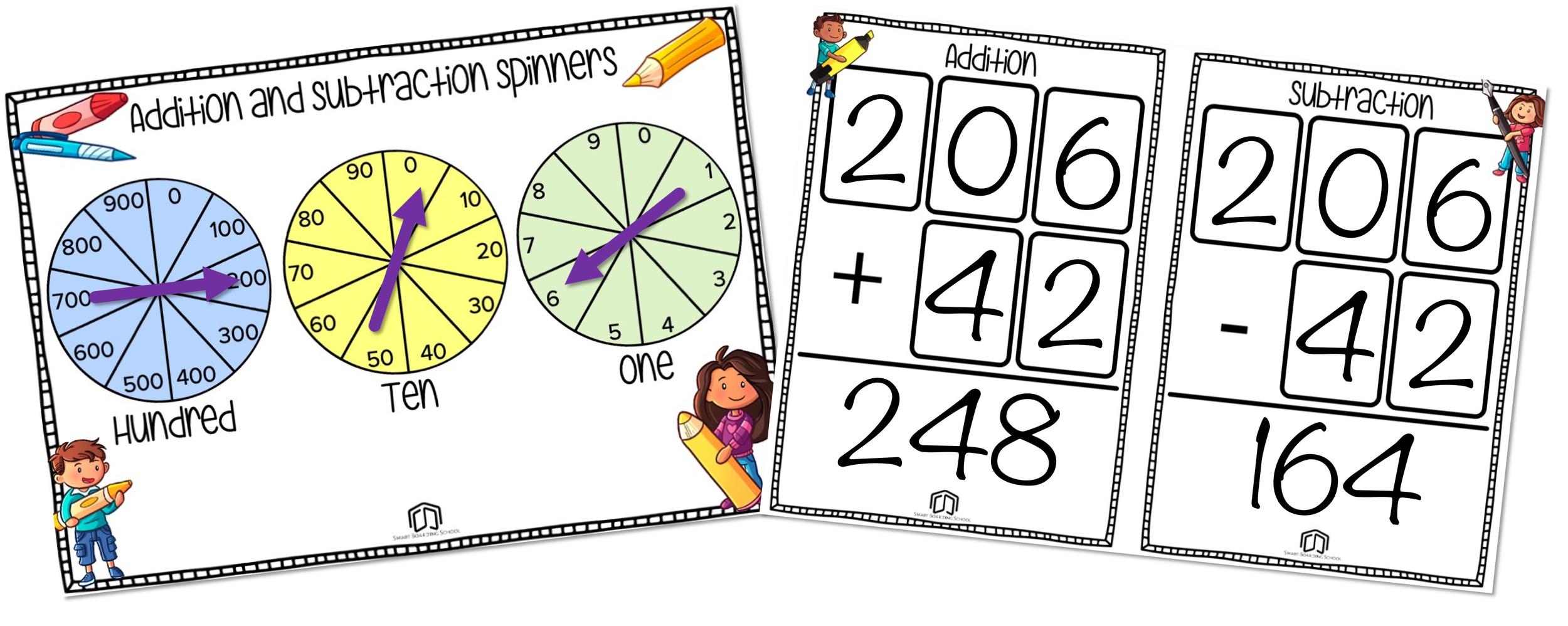 Addition And Subtraction Games inside Spin the Wheel Addition Worksheet