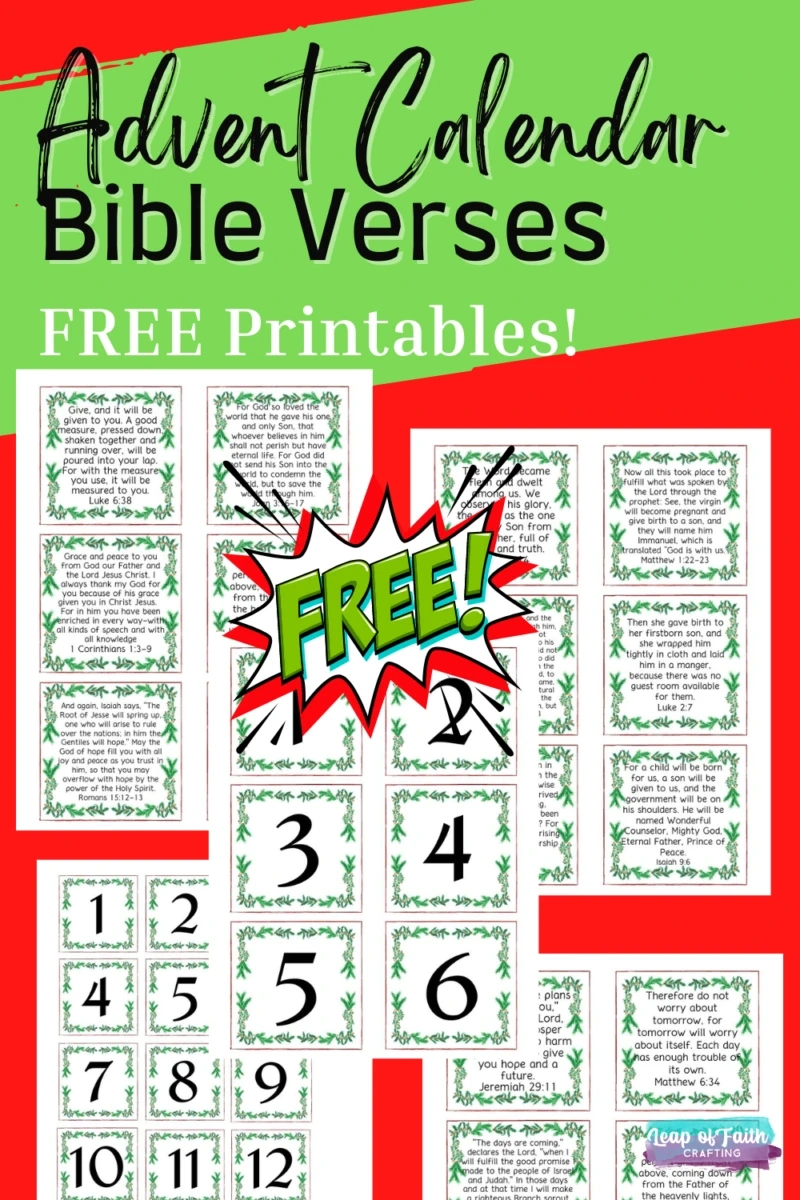Advent Calendar Bible Verses (Free Printables!) - Leap Of Faith regarding Free Printable Advent Calendar Bible Verses