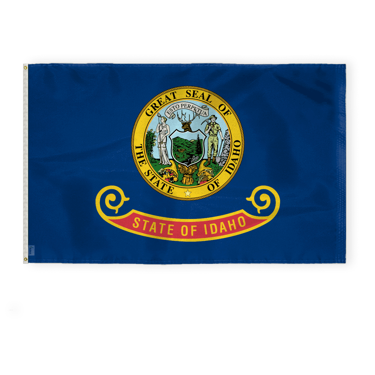 Agas Idaho State Flag 2X3 Ft - Double Sided Reverse Print On Back 200D Nylon - Brass Grommets - Fade Proof Sharp Colors - Indoor/Outdoor Idaho Flag in Idaho State Flag Printable