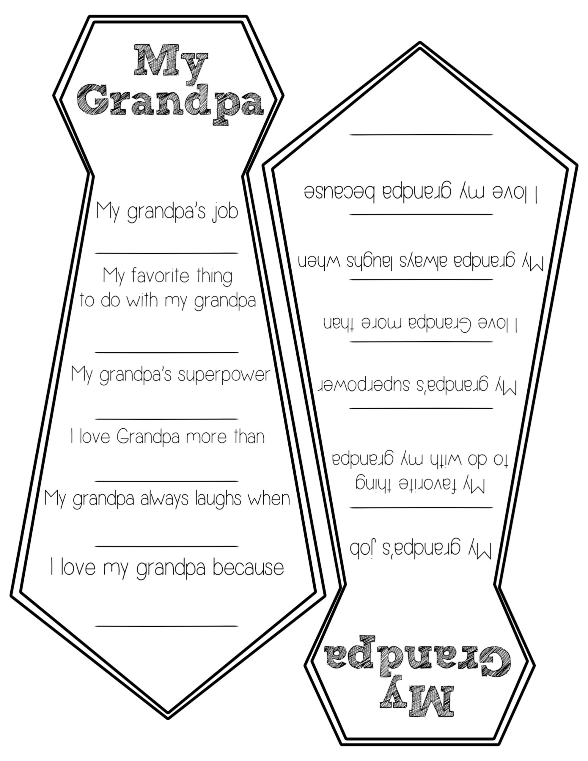 All About Grandpa Free Printable - Printable Party Favors regarding Grandpa Questionnaire Free Printable