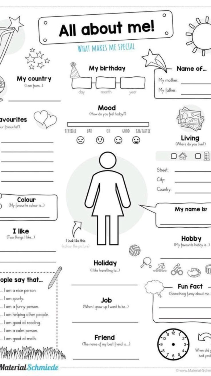 All About Me 😍 throughout Speaking Worksheets Printable Pinterest