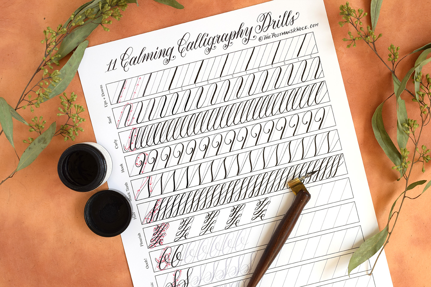All Of Tpk&amp;#039;S Free Calligraphy Practice Worksheets: A Master List regarding Free Printable Calligraphy Worksheets For Beginners