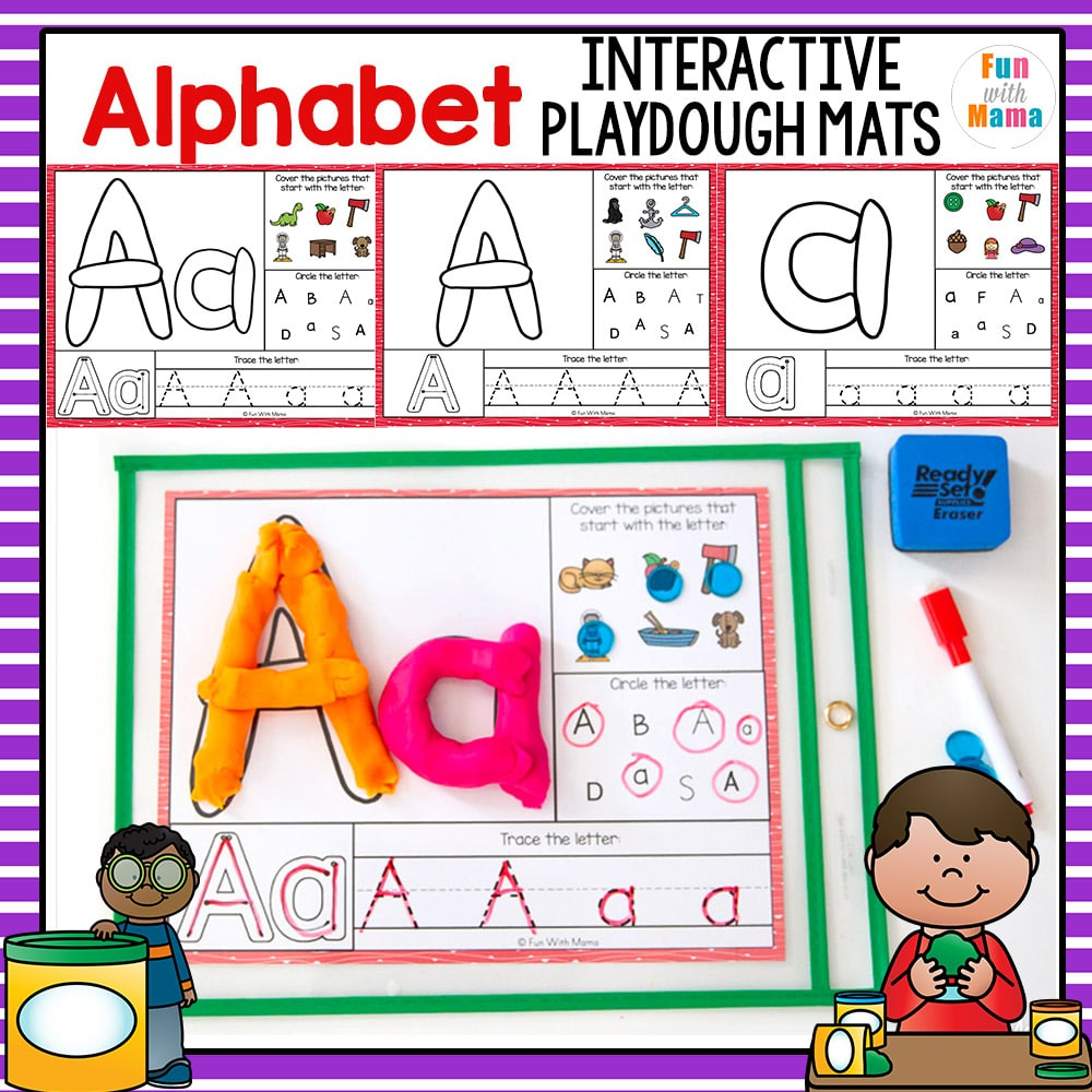 Alphabet Playdough Mats - Interactive - Fun With Mama inside Printable Alphabet Free Alphabet Playdough Mats