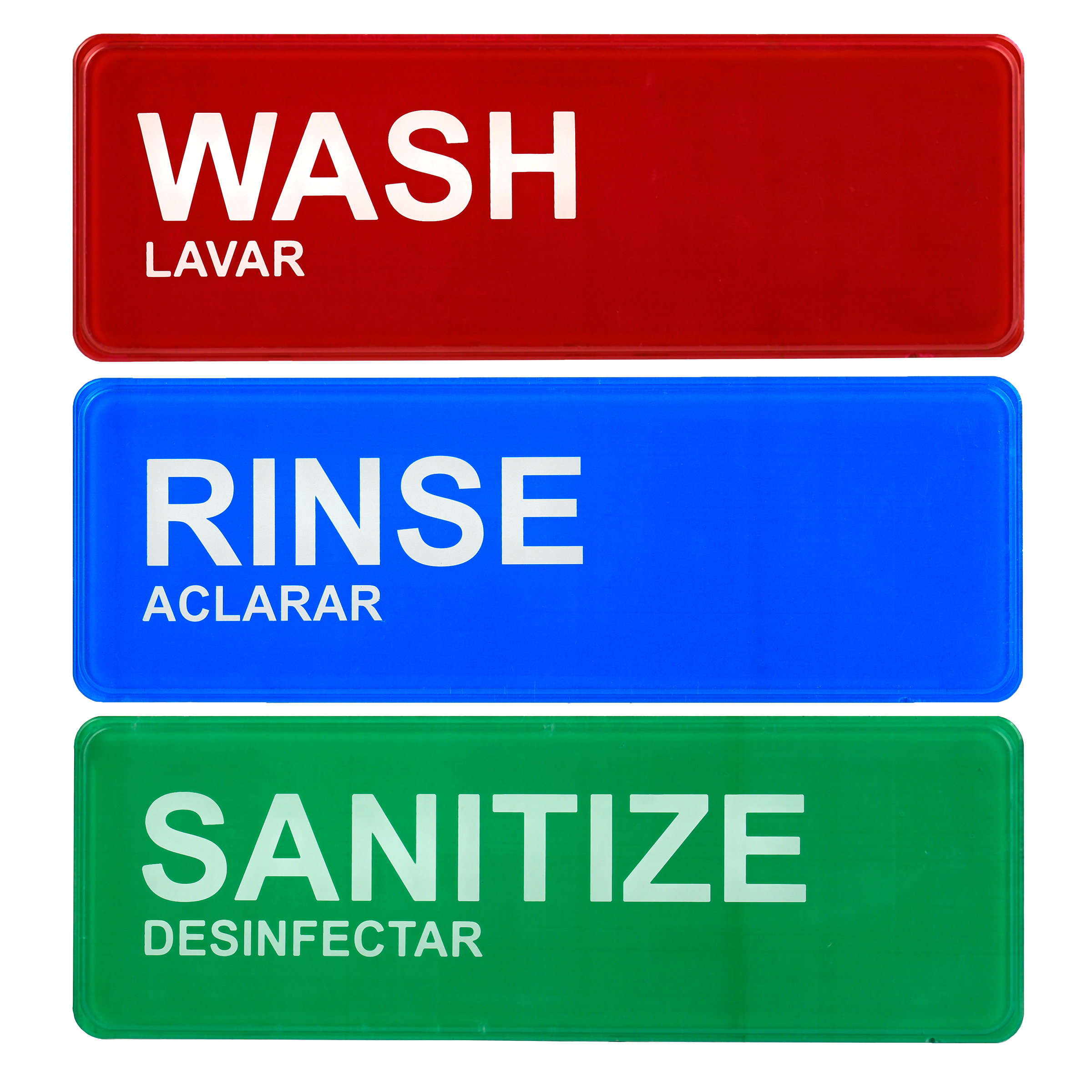 Alpine Industries Wash, Rinse, Sanitize Signage 9?X3? – Alpine throughout Free Printable Wash Rinse Sanitize Signs