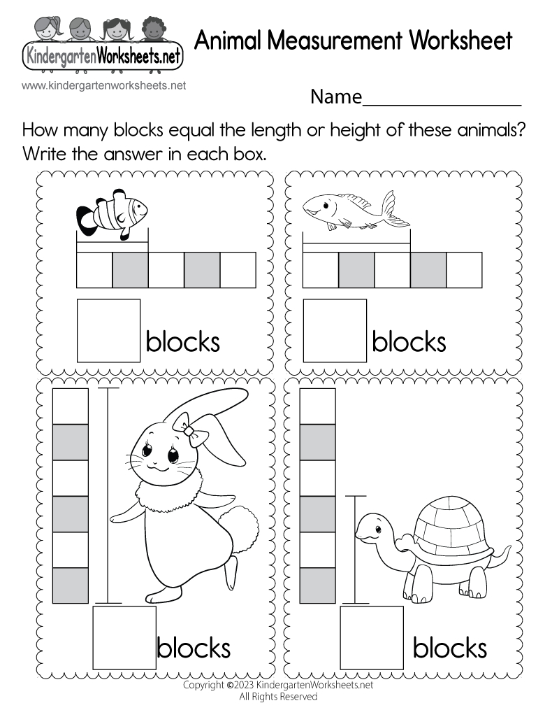 Animal Measurement Worksheet - Free Printable, Digital, &amp;amp; Pdf with Kindergarten Measurement Worksheets