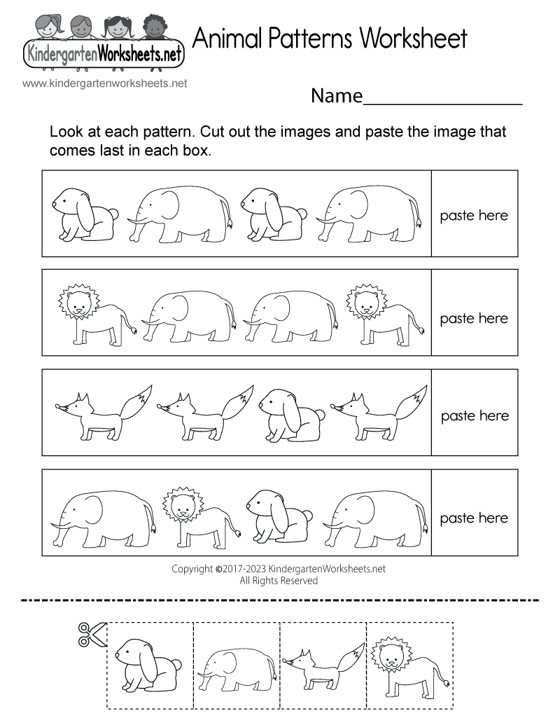 Animal Patterns Worksheet - Free Printable, Digital, &amp;amp; Pdf regarding Printable Animal Patterns Worksheet