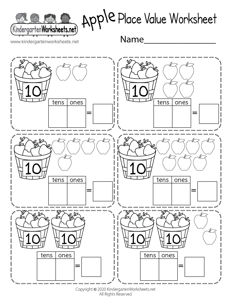 Apple Place Value Worksheet - Free Printable, Digital, &amp;amp; Pdf with regard to Printable Kindergarten Place Value Worksheets