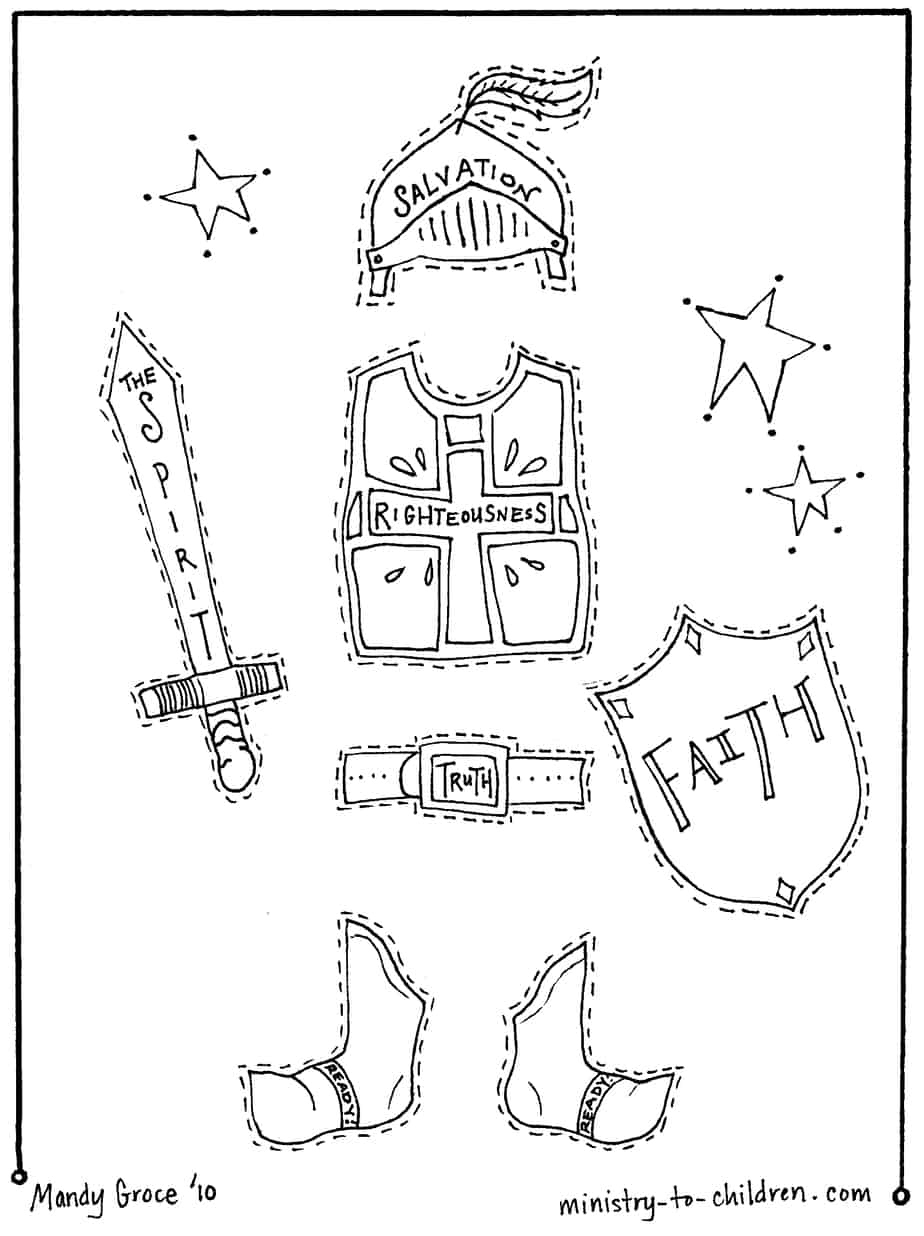 Armor Of God Coloring Pages for Free Printable Armor of God Printables