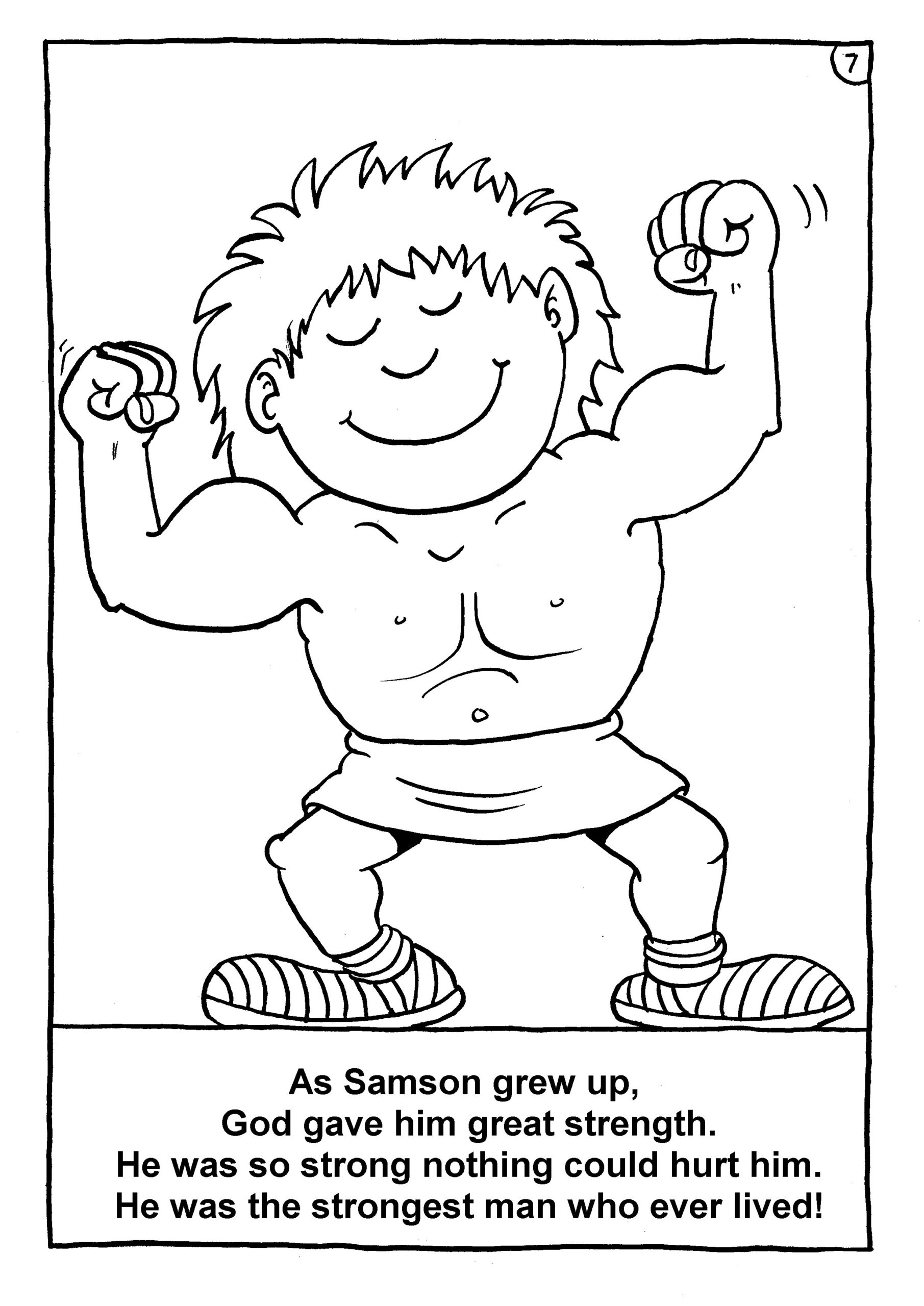 Art And Craft/Colouring In Books/Samson: Richard Gunther – Free intended for Printable Samson Bible Craft