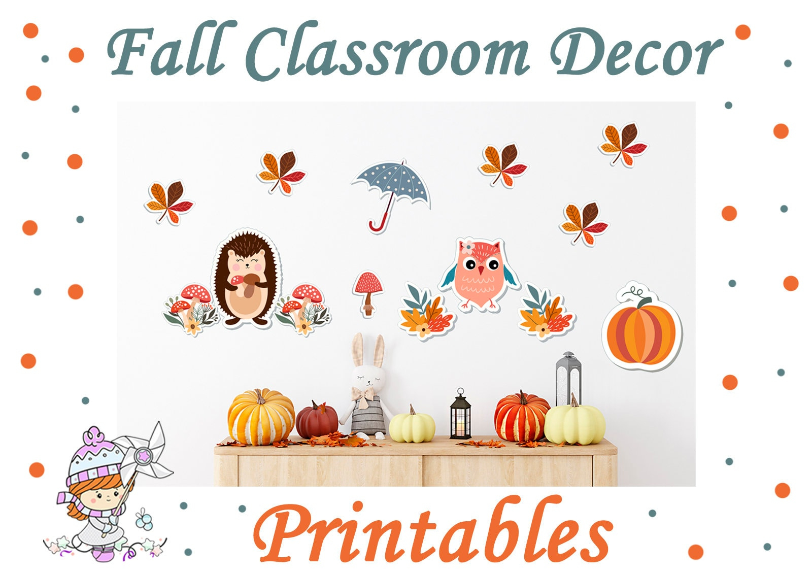 Autumn Bulletin Board | Fall Classroom Decoration | Printables throughout Printable Fall Decorations For Classroom