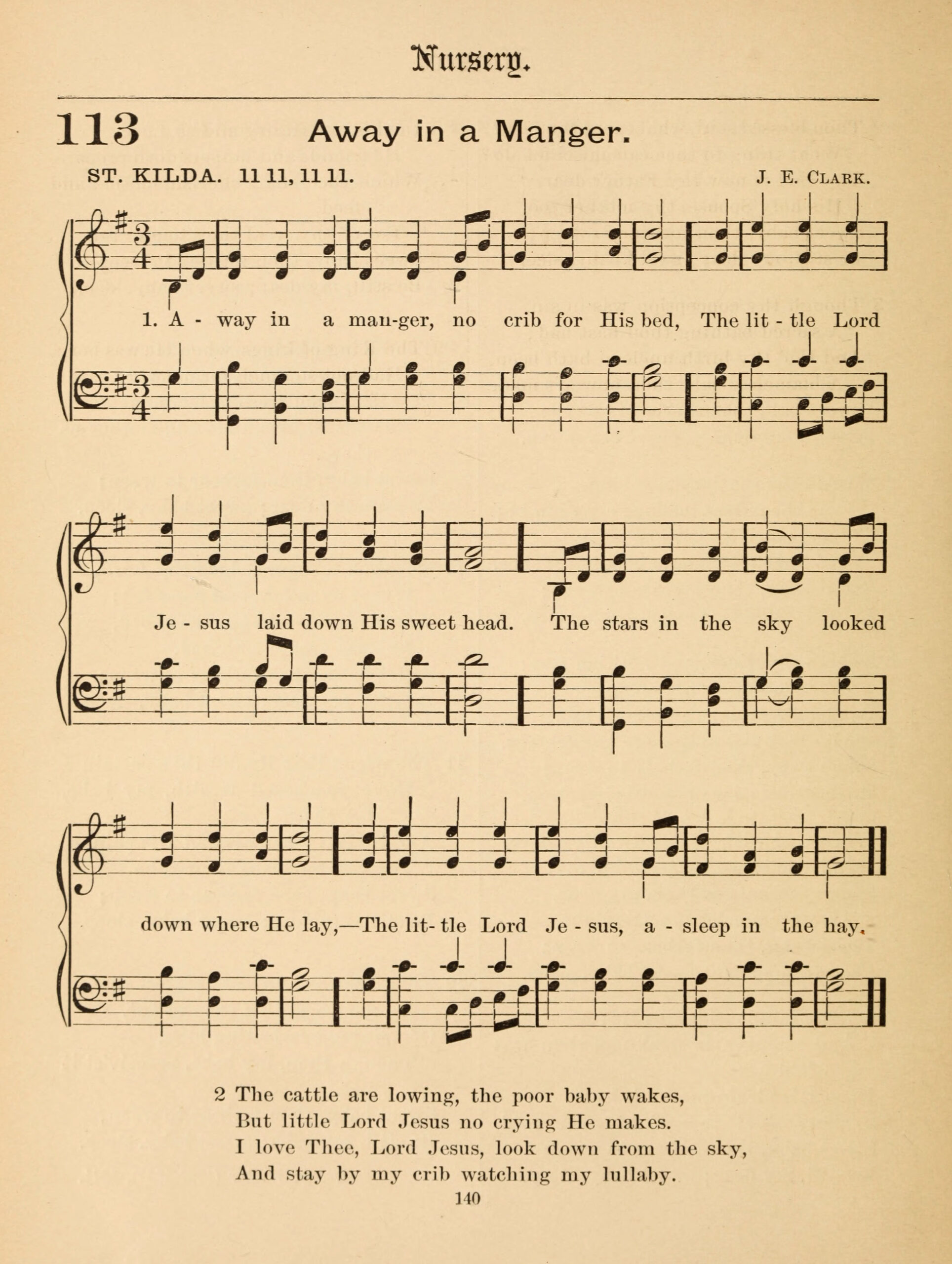 Away In A Manger — Hymnology Archive with Away in the Manger Lyrics Printable