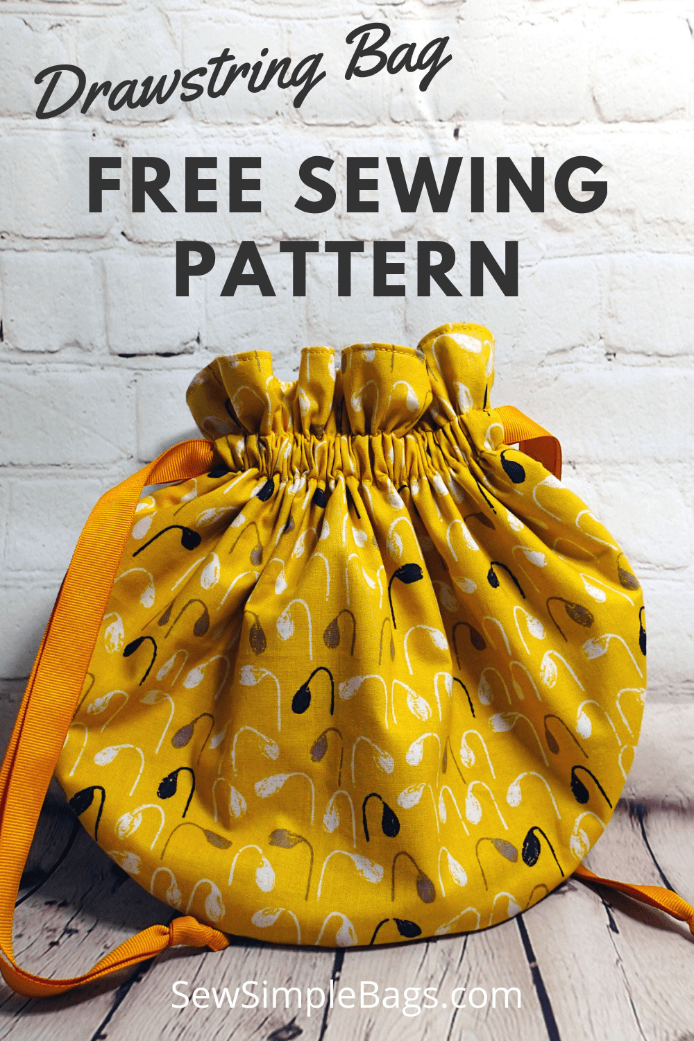 Bampton Easy Drawstring Bag Free Pattern And Video (3 Sizes) - Sew within Free Printable Drawstring Bag Pattern