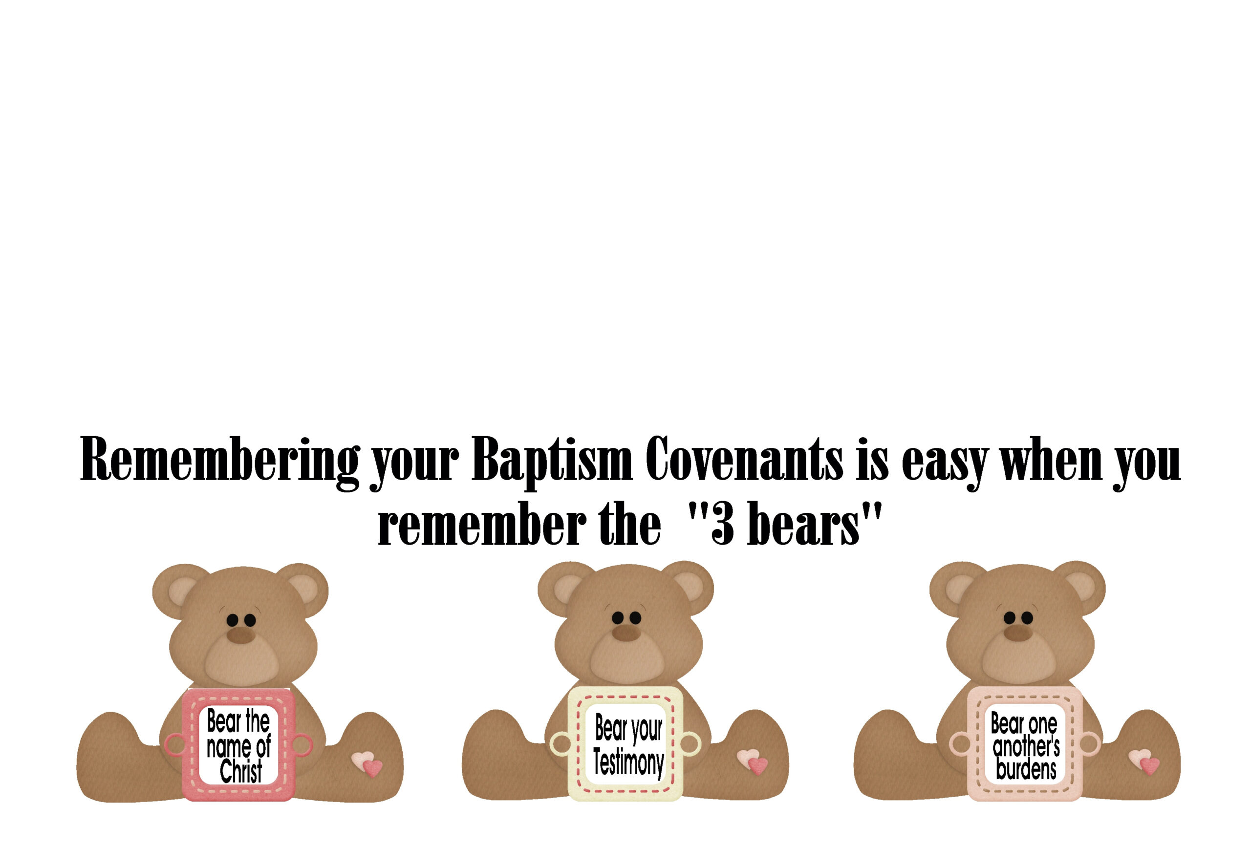 Baptism Bears Printable – The Idea Door intended for 3 Bears of Baptism Free Printable
