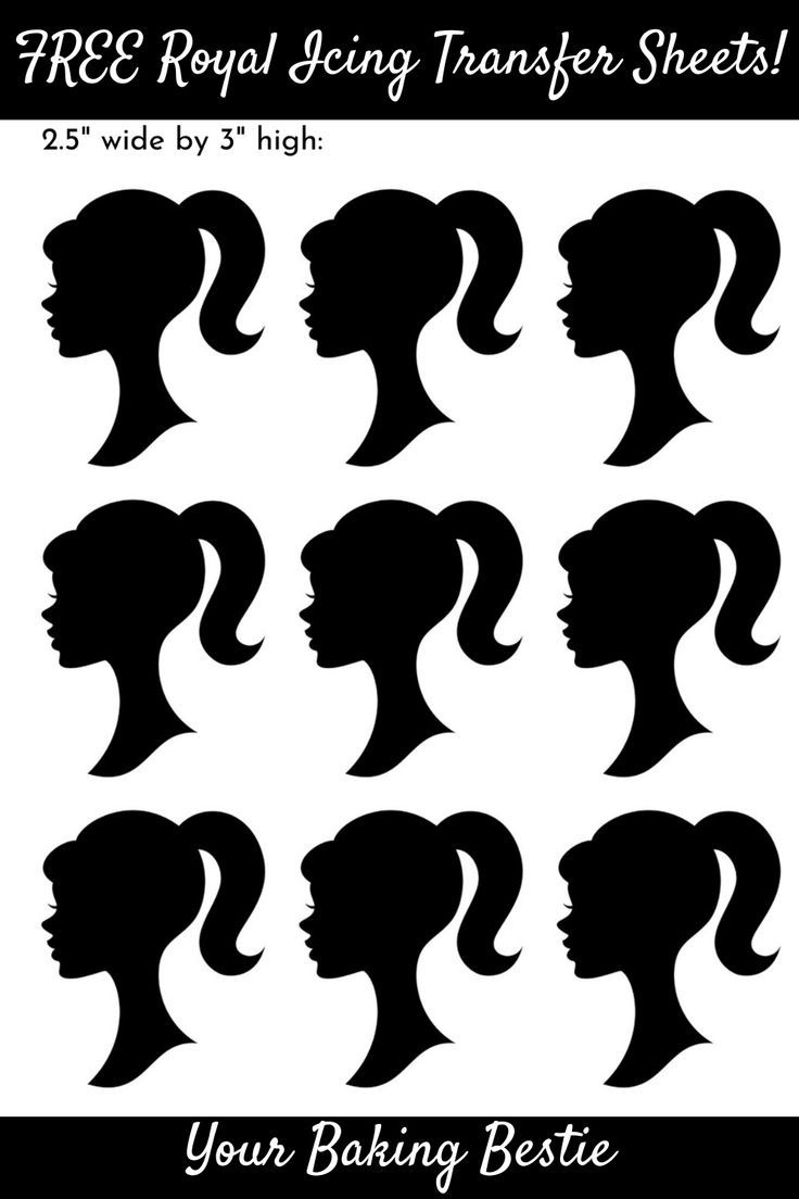 Barbie Royal Icing Transfer Sheets - Free! with Free Printable Royal Icing Transfer Templates