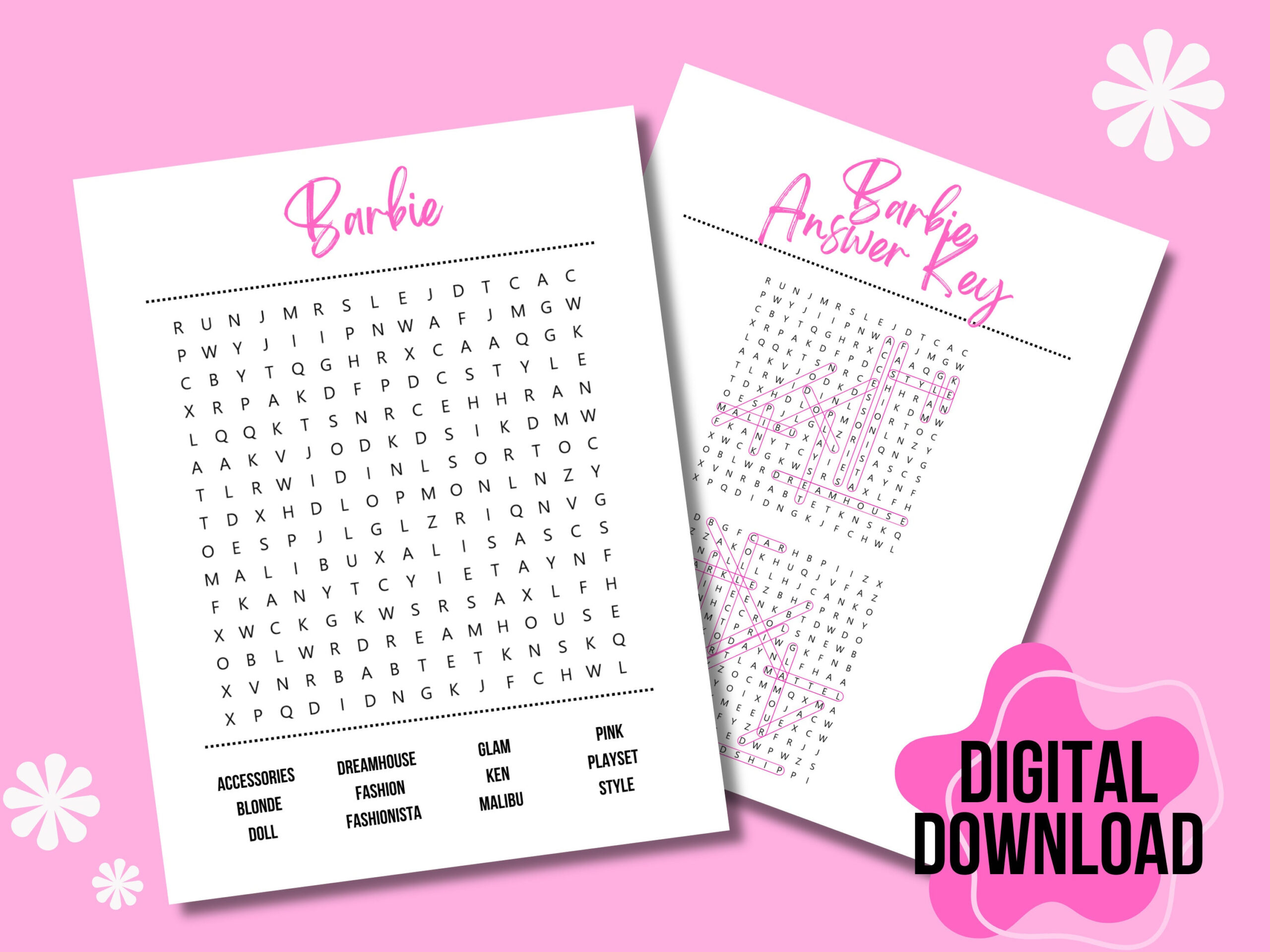 Barbie Word Search Puzzle - Fun Activity For All | Printable Pages with Barbie Word Search Printable