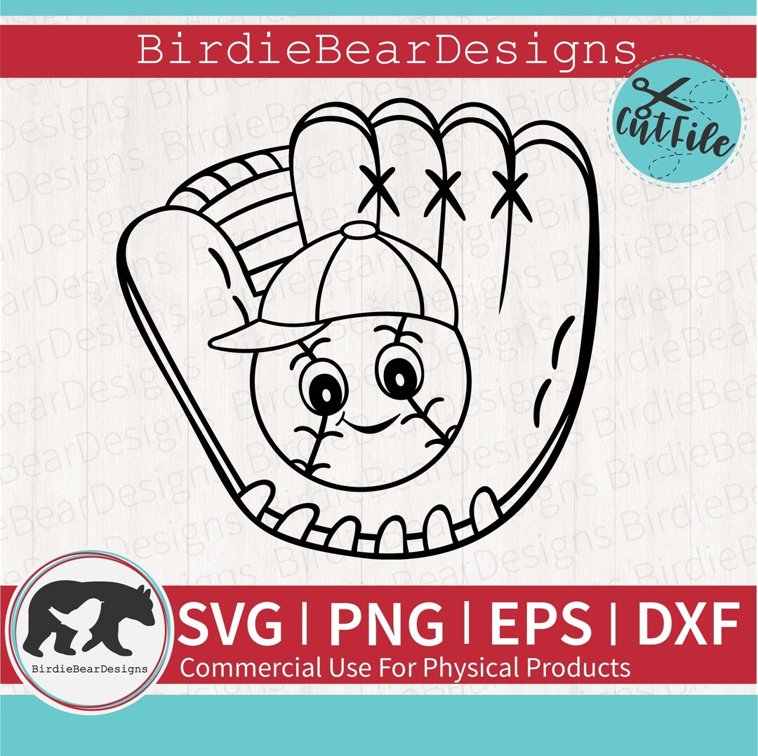 Baseball Glove Svg, Baseball Face Svg, Tball Svg, Baseball Coloring Svg, Baseball Svg, Kids Baseball Svg, Sports Svg, Cute Baseball Svg, Png - Etsy with Baseball Glove Template Printable