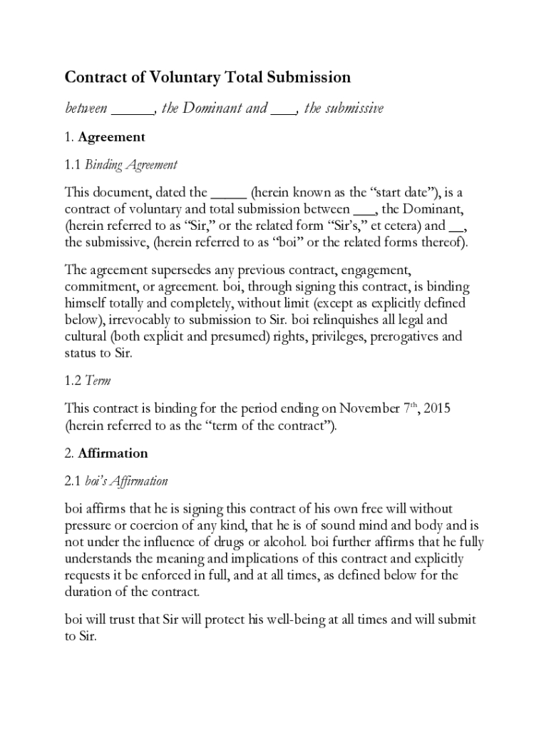 Bdsm Contract - Fill Online, Printable, Fillable, Blank | Pdffiller regarding Free Fifty Shades Of Grey Printable Contract
