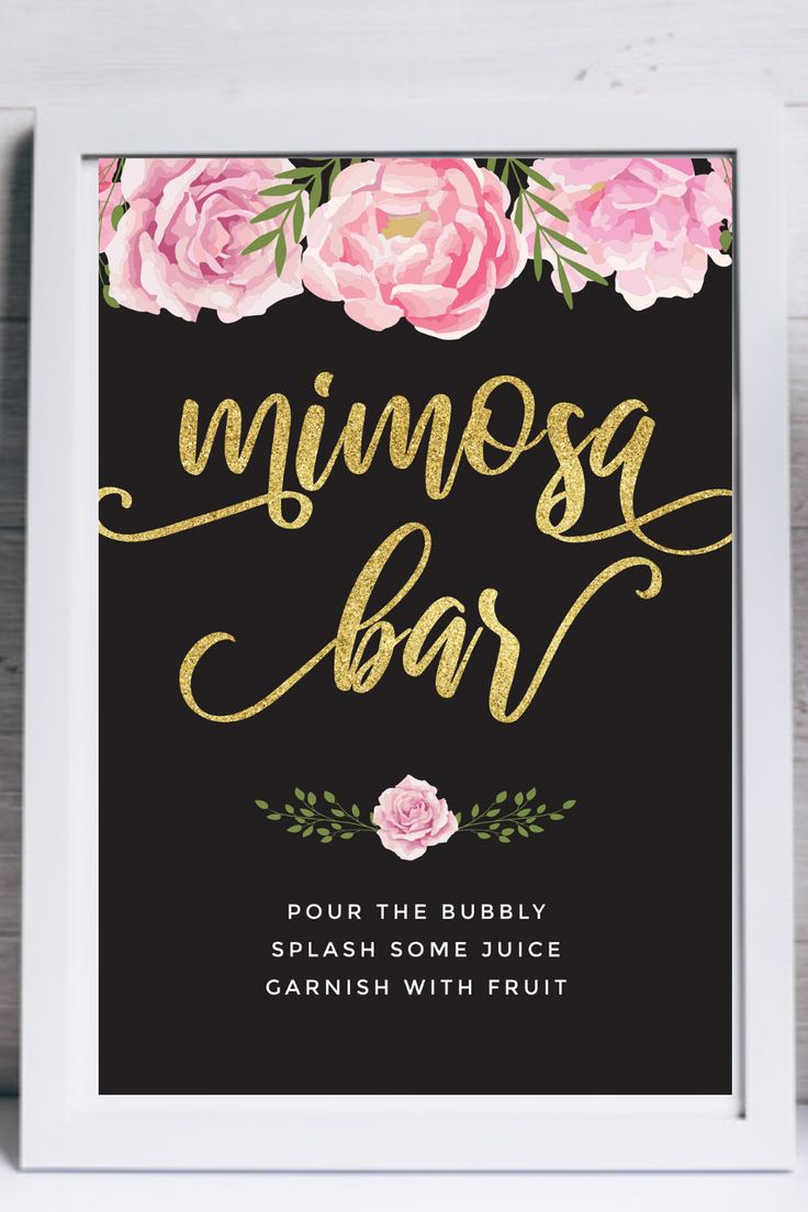 Beautiful Mimosa Bar Sign And Free Printables To Impress for Free Printable Mimosa Bar Sign Template Free