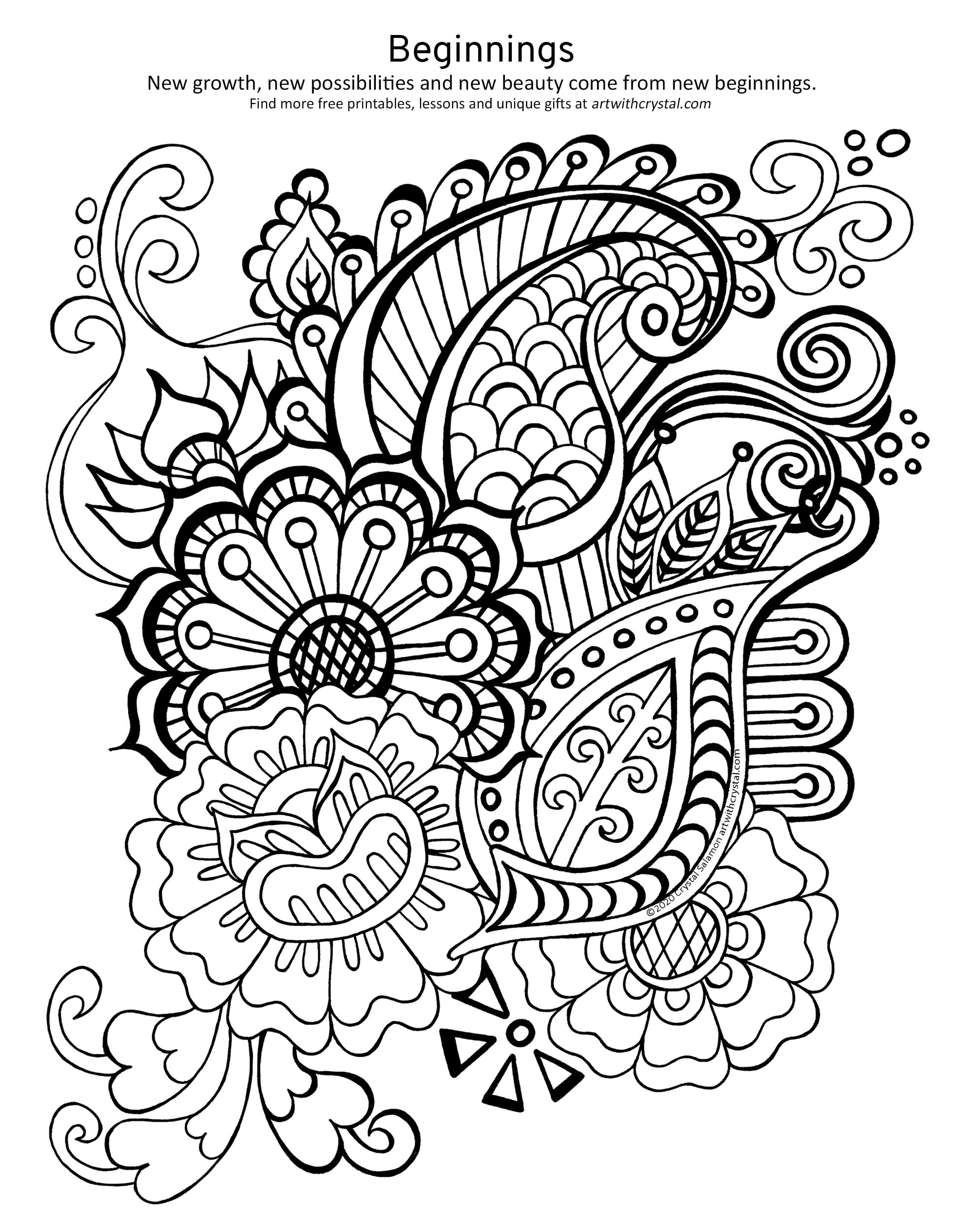 Beginnings Free Printable Henna Design Colouring Page | Art With intended for Printable Henna Stencils Free