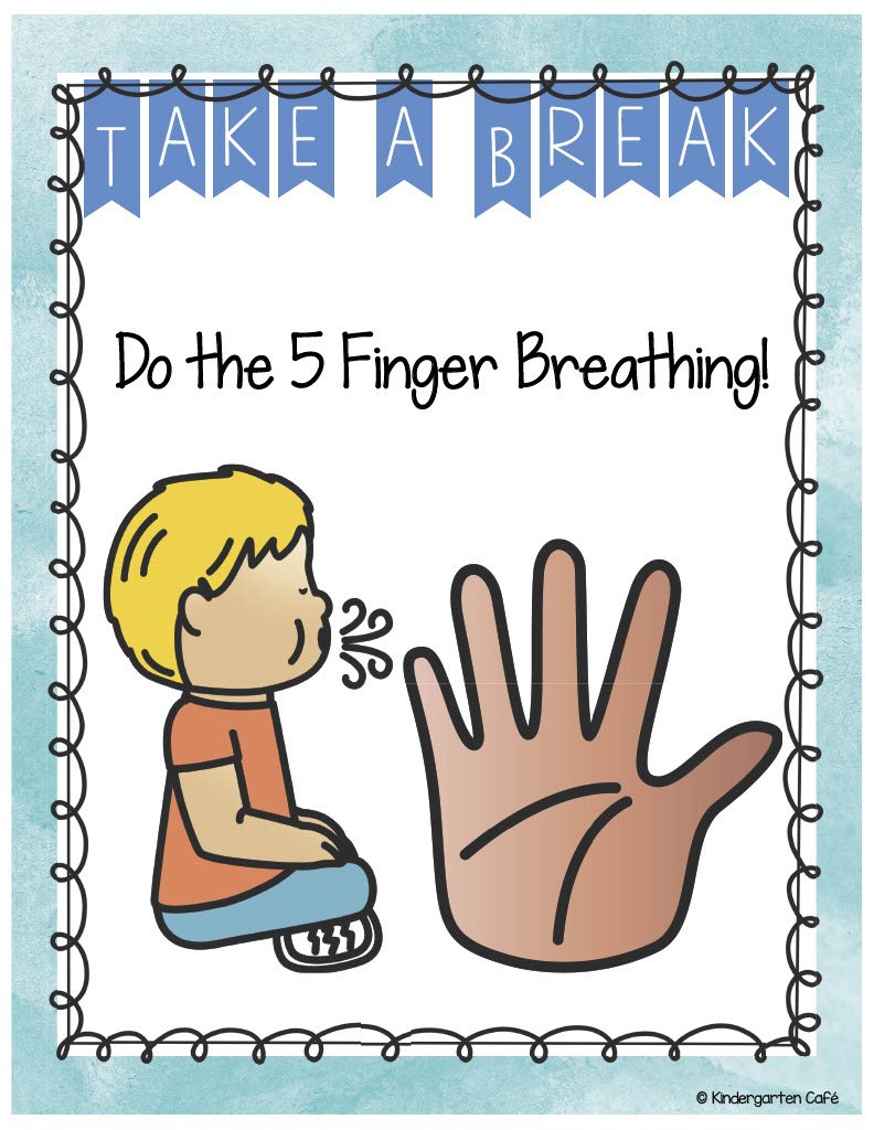 Behavior Management Signs | 5 Finger Breathing Printable Posters with 5 Finger Breathing Printable