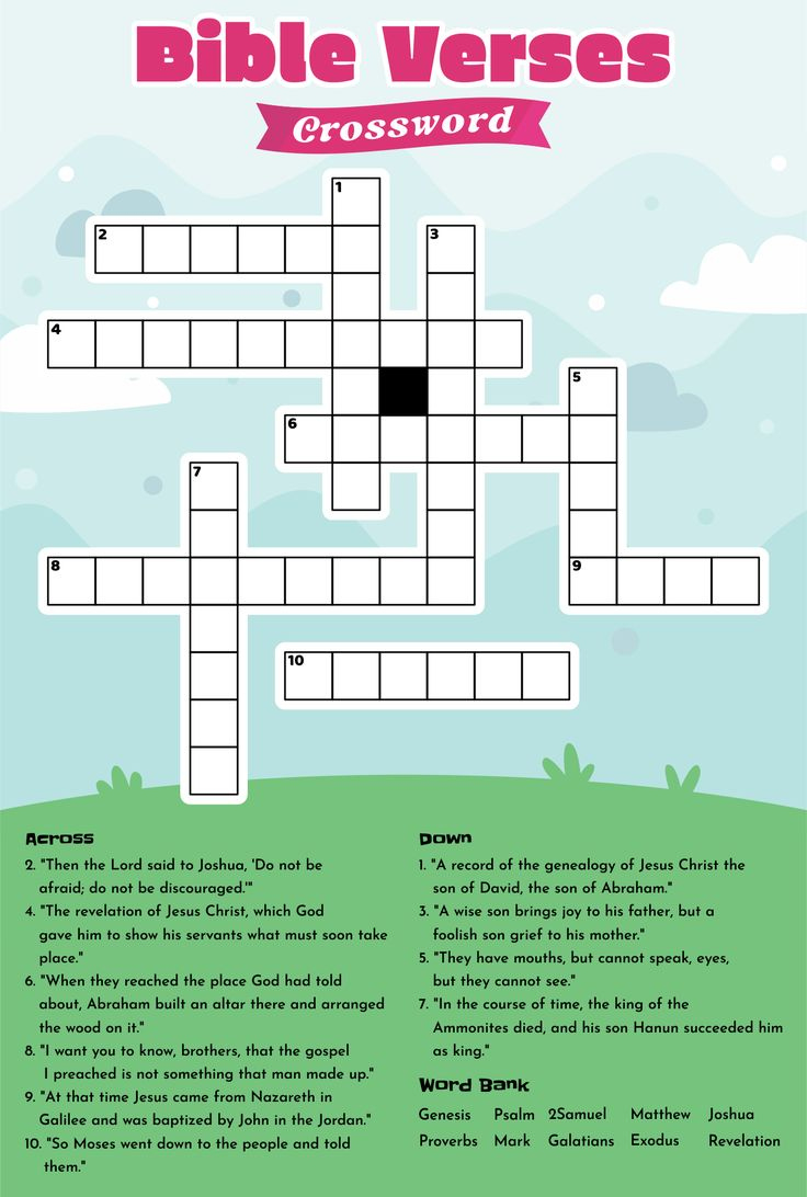 Bible Crossword Puzzle - 6 Free Pdf Printables | Printablee within Christian Crossword Puzzles Printable