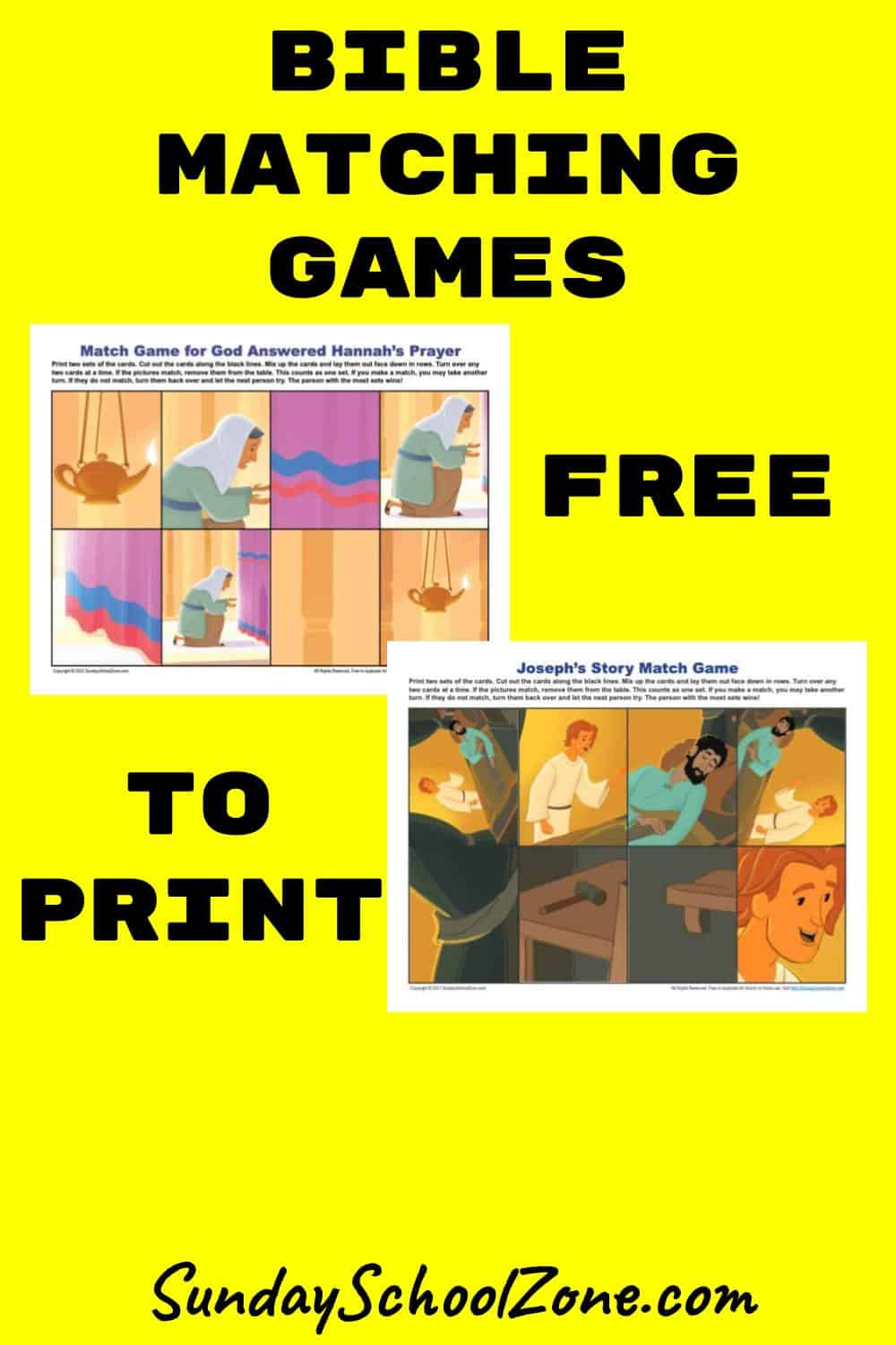 Bible Matching Games For Children On Sunday School Zone inside Bible Matching Game Printable