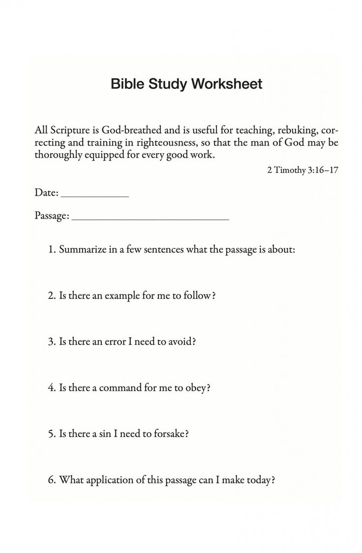 Bible Study Worksheets For Adults Pdf - A Worksheet Is A Sheet Of with regard to Free Printable Bible Study Worksheets For Adults