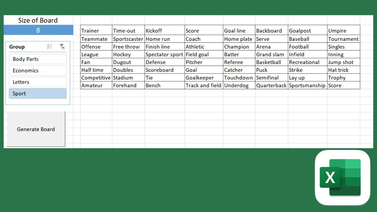 Bingo Cards Creator In Excel in Custom Bingo Card Generator Excel
