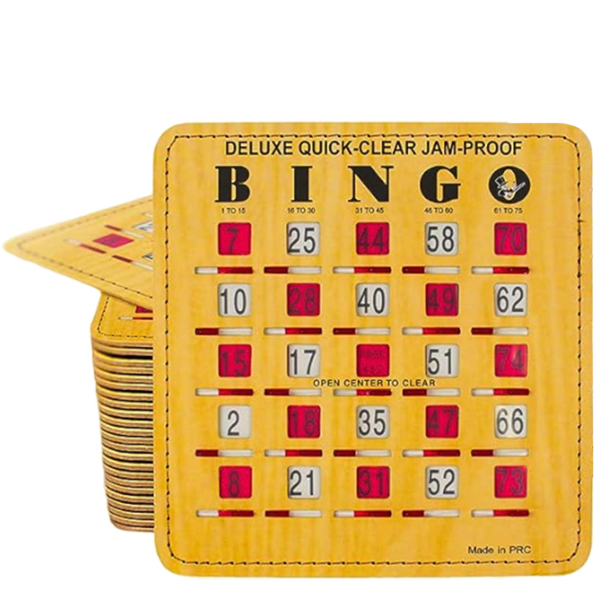 Bingo Game Mr Chips Jam-Proof Fingertip Bingo Cards With Sliding in Mr Chips Bingo Cards