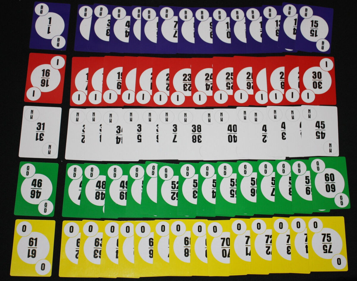 Bingo Paper Cards 1 -75 Numbered Calling Card Deck For Bingo throughout Bingo Calling Cards Deck
