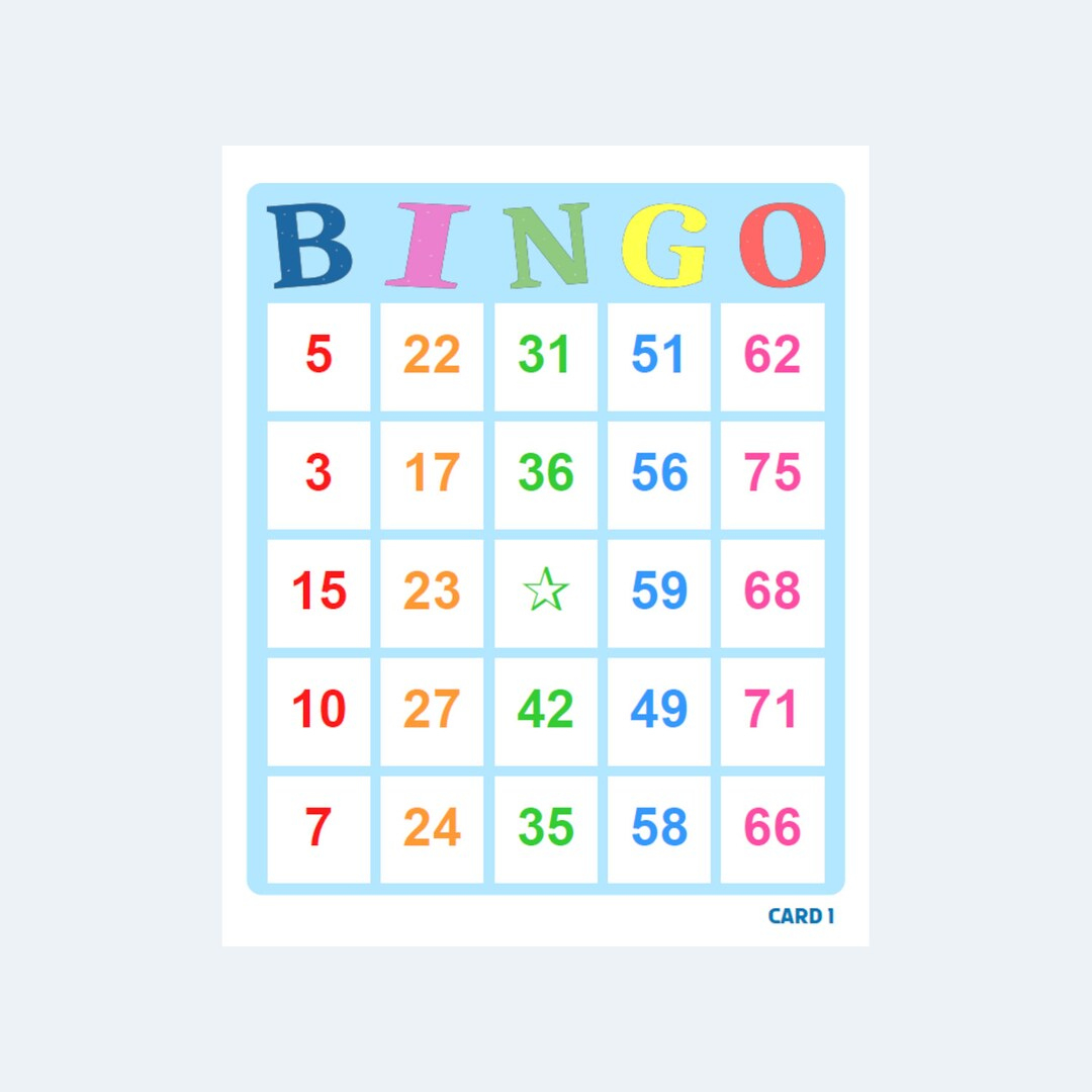 Bingokarten - 1 Bis 75 Farbige Bingokarten 2 Pro Seite - 500 Seiten / 1000 Karten - Printable Download - Etsy.de within Bingo Cards 1 75