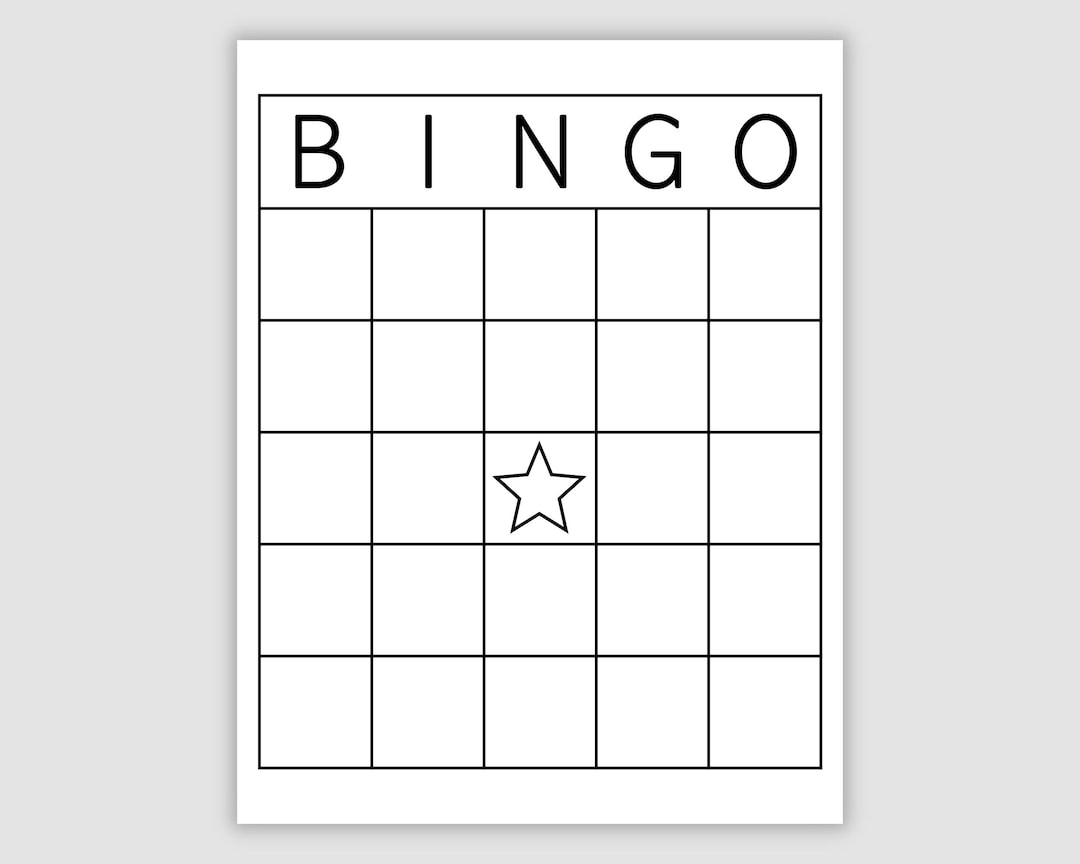 Blank Bingo Card Template, Prints 1, 2, 4, 6, And 9 Per Page within Black and White Printable Bingo Cards