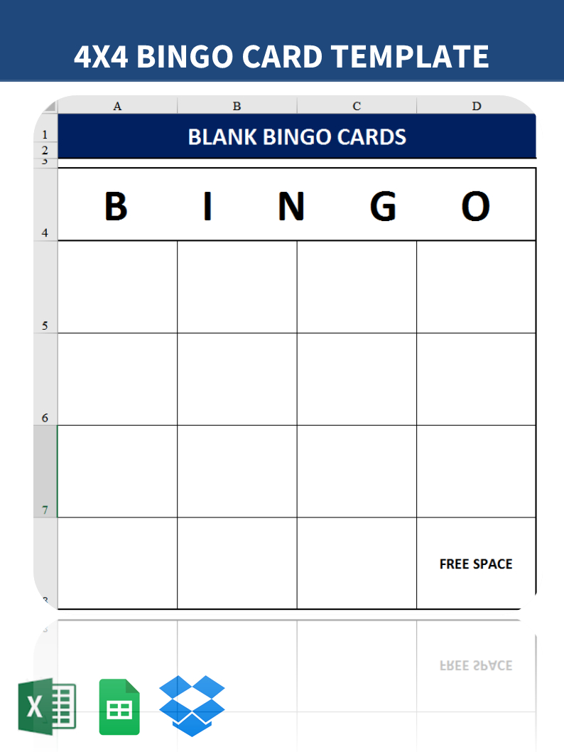 Blank Bingo Cards 4X4 | Templates At Allbusinesstemplates intended for Blank Bingo Card 4X4