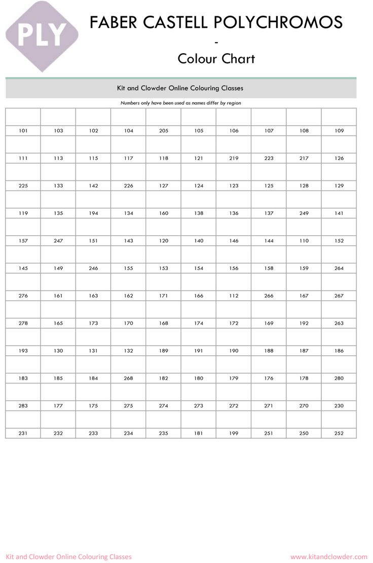 Blank Polychromos Chart.pdf inside Free Printable Color Faber Castell Polychromos Color Chart