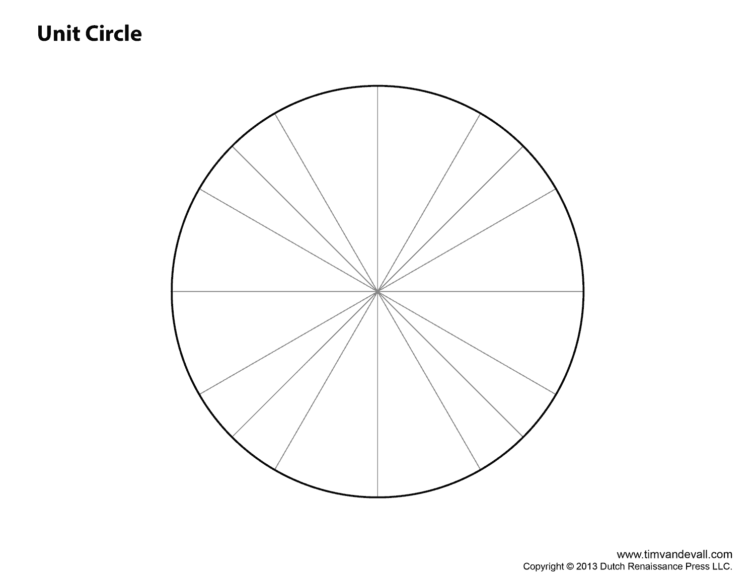 Blank-Unit-Circle - Tim&amp;#039;S Printables inside Printable Blank Unit Circle Worksheet