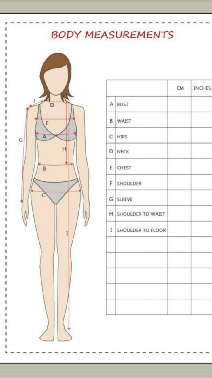 Body Measurements Women with Free Printable Body Measurement Chart For Sewing