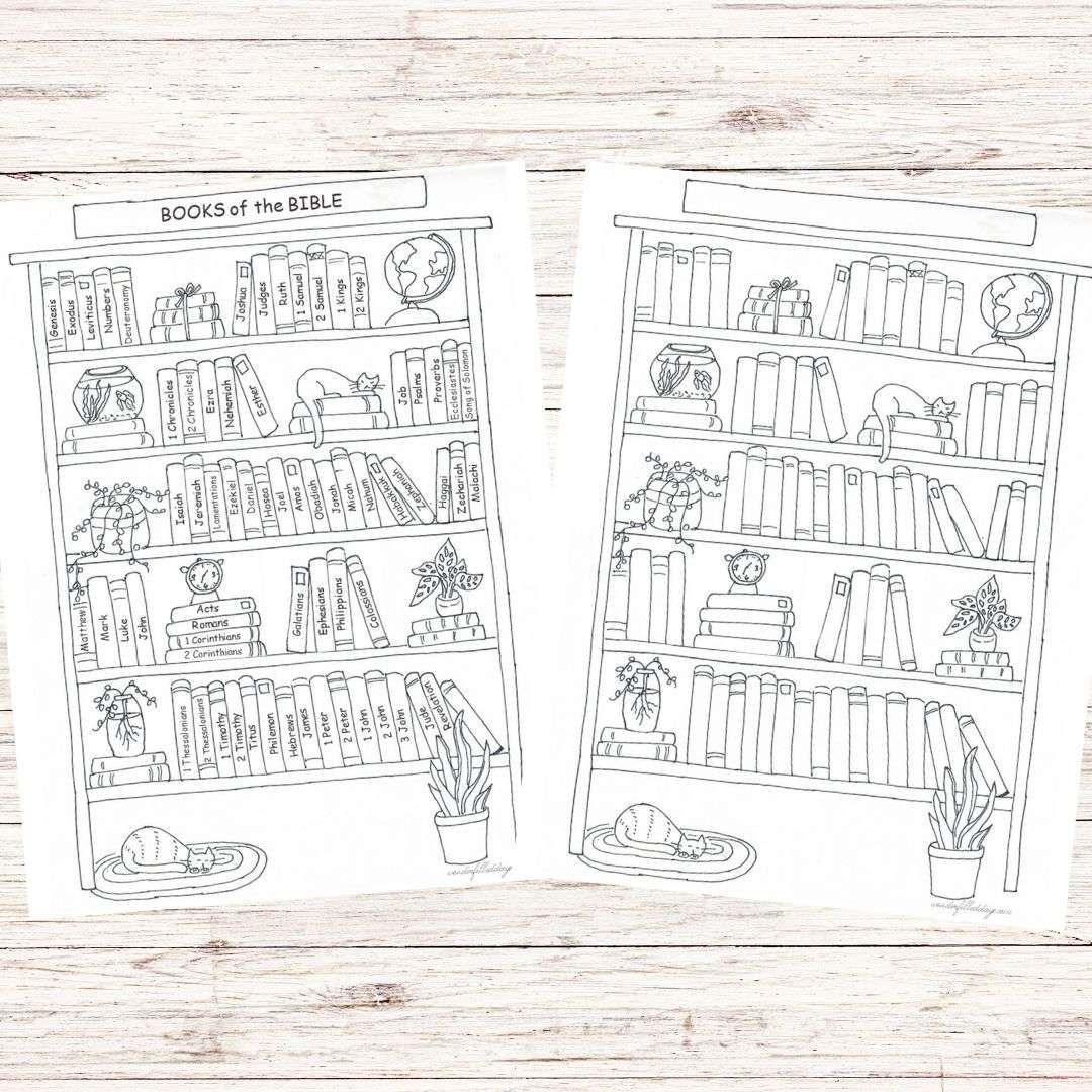 Books Of The Bible Bookshelf Tracker - Wonder-Filled Days within Bible Tracker Printable Free