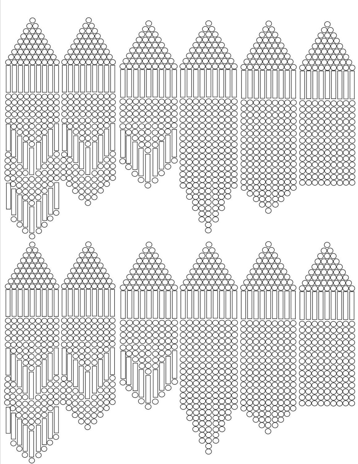 Brick Stitch Earring Graph Paper 2025 | Www.alhudapk throughout Free Printable Brick Stitch Earring Graph Paper