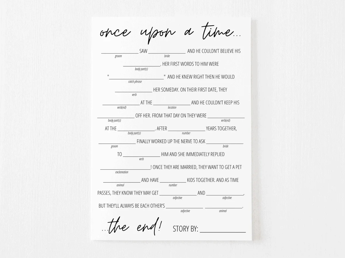 Bridal Shower Mad Libs Free Printable | Modern Moh regarding Bridal Shower Mad Libs Printable Free