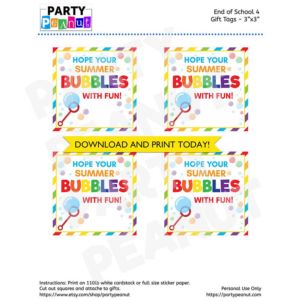 Bubble Wand Gift Tags - Party Peanut within Printable Bubble Gift Tags