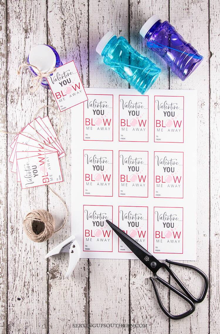 Bubbles Valentine&amp;#039;S Day Treat {With A Free Printable} |Serving Up with Bubble Valentine Printable Free