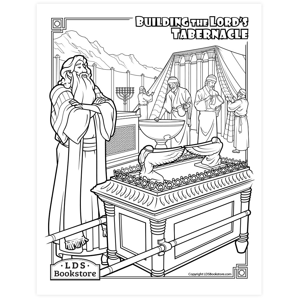 Building The Tabernacle Coloring Page - Printable in Printable Tabernacle Activity Pages