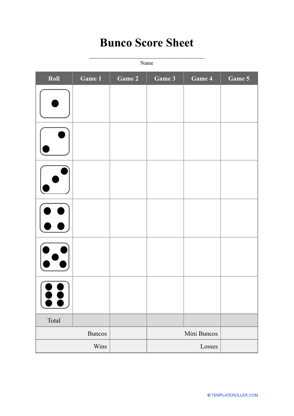 Bunco Score Sheet Template Download Printable Pdf | Templateroller regarding Printable Bunco Score Sheets Free Download