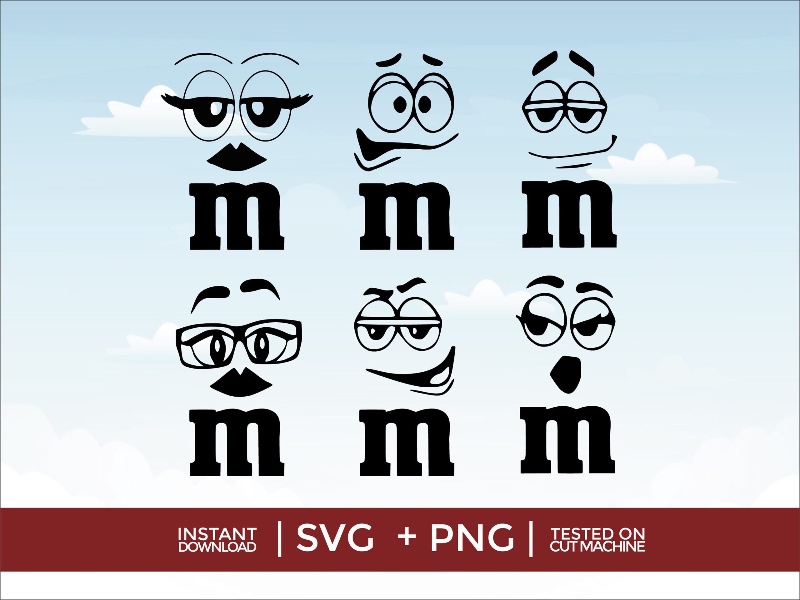 Candy Faces With &amp;quot;M&amp;quot; Svg, Digital Cut File, Lower Case M Candy within Printable M M Faces Svg Free